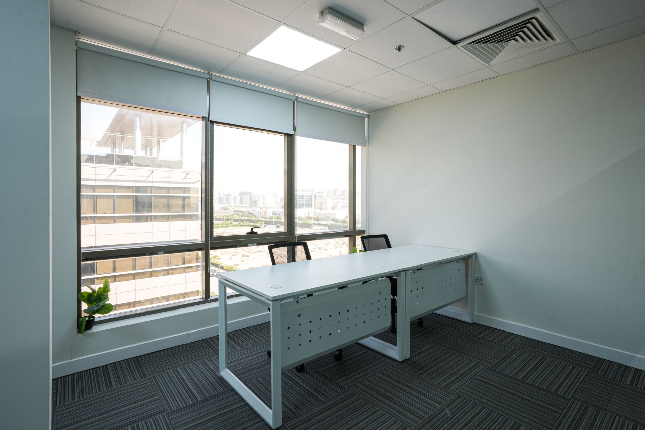 Meeting table setup at GAL Business Center