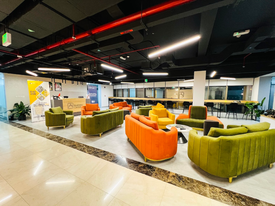 GAL Business Center lounge and reception seating